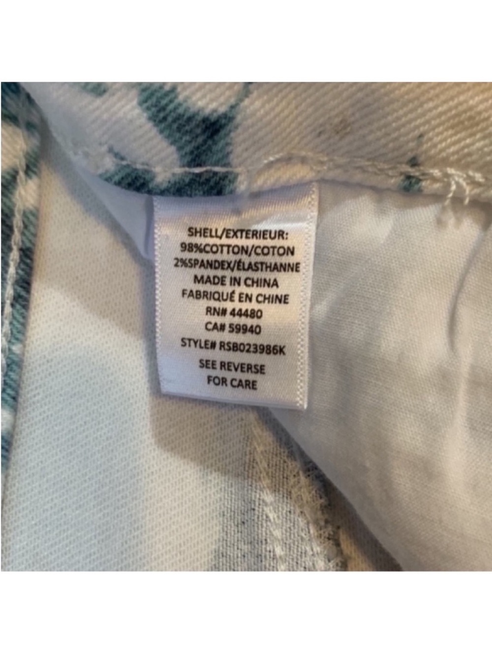 Blue Tie-Dye High-Rise Jeans Juniors Size 11/31 - Picture 6 of 9